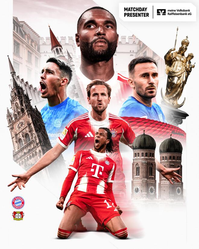 拜仁官方發(fā)布賽前海報(bào)：凱恩、奧利塞在列