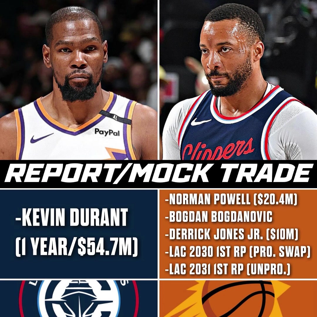 這也太炸裂了美媒模擬交易快船送出鮑威爾等3人換來杜蘭特