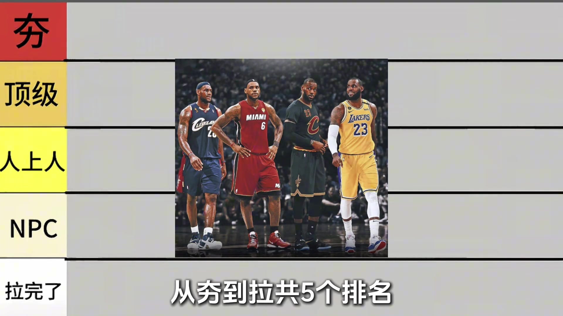 銳評(píng)詹姆斯10次總決賽表現(xiàn) 從夯到拉共5個(gè)排名4次夯