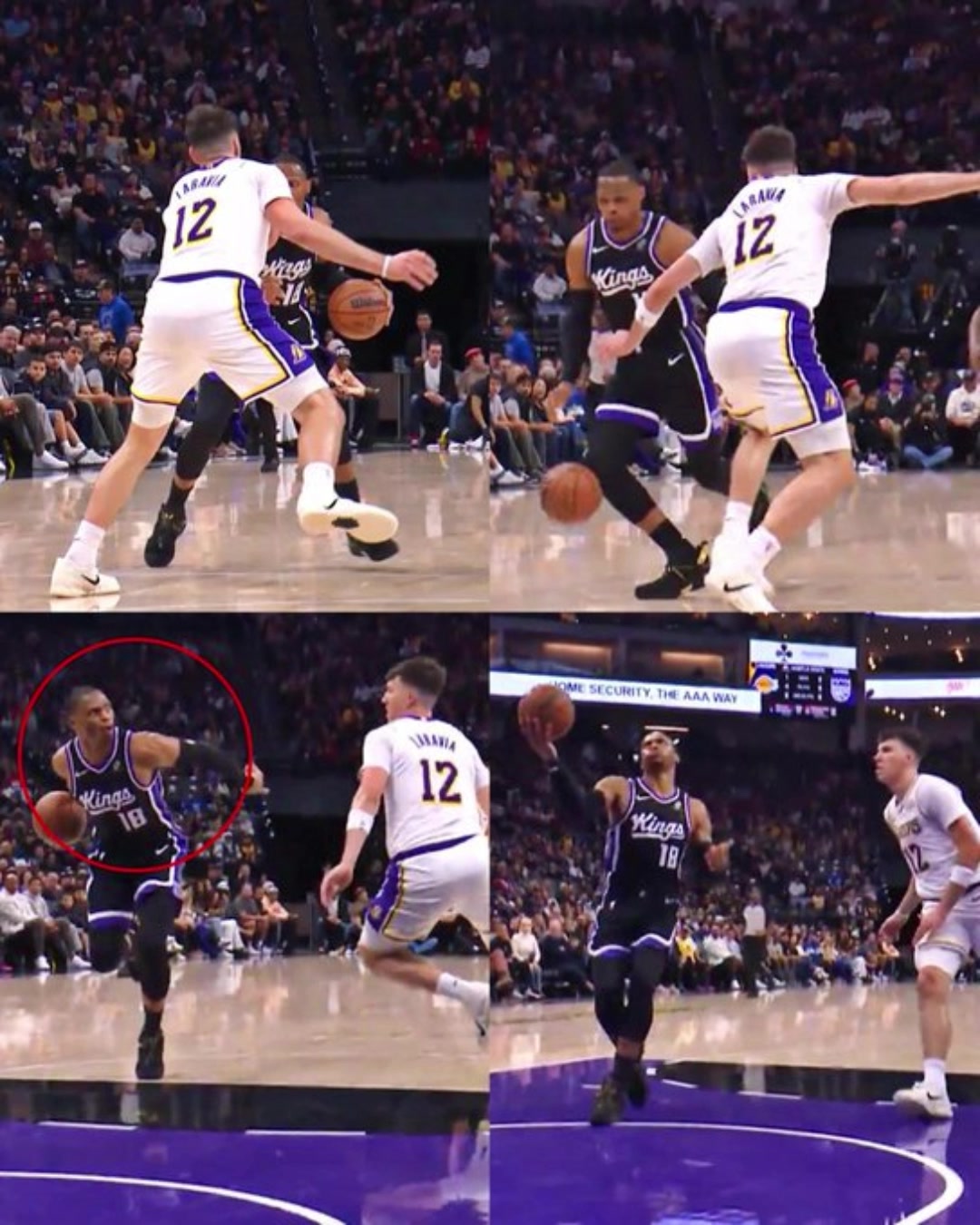 侮辱性極強(qiáng)威少變向一步過(guò)掉拉拉維亞還調(diào)戲看他一眼