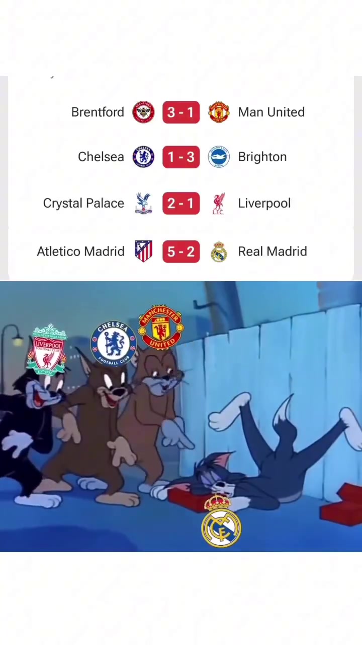 國外網(wǎng)友惡搞本周的英超三雄和皇馬