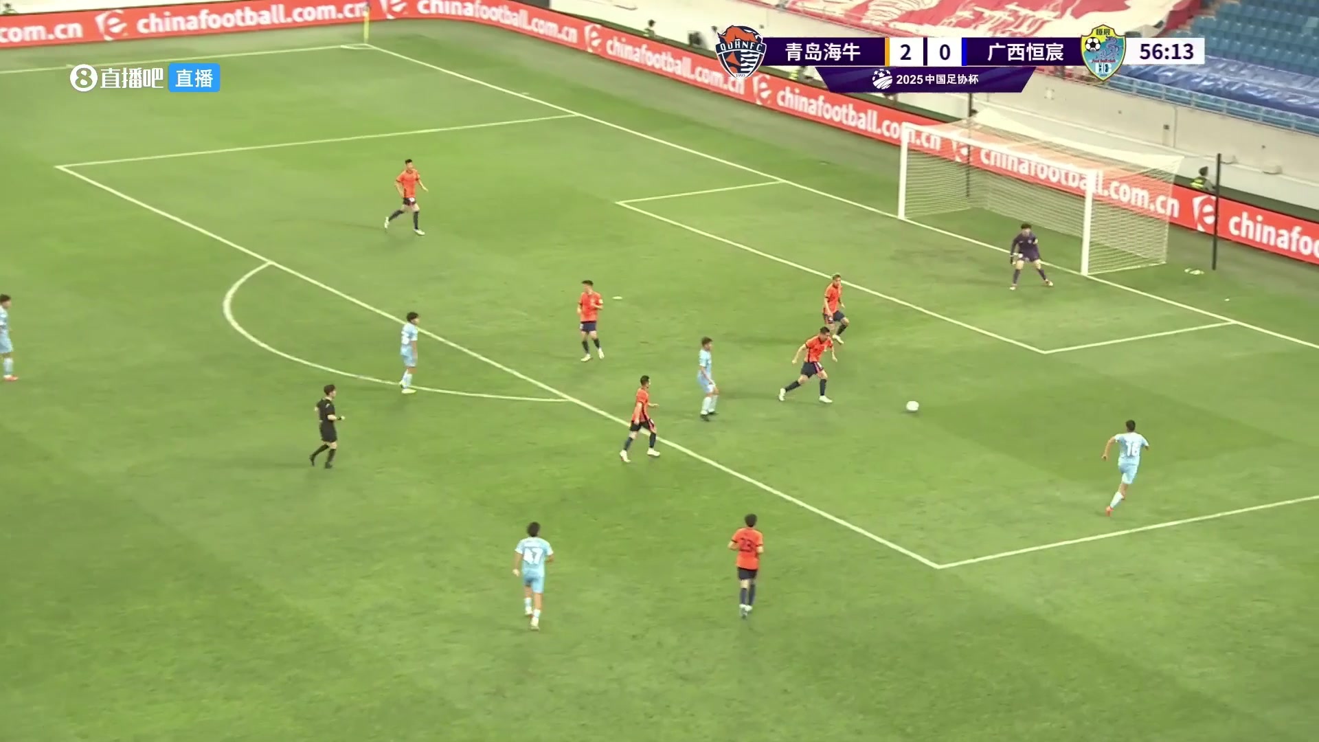 廣西恒宸1-2扳回一球紀鑫龍門前勁射破門