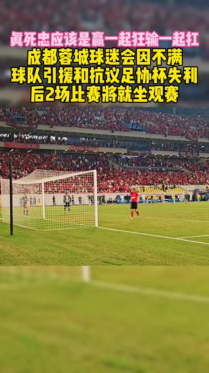 成都刀鋒球迷會(huì)因不滿引援抗議足協(xié)杯失利后2場(chǎng)將就坐觀賽