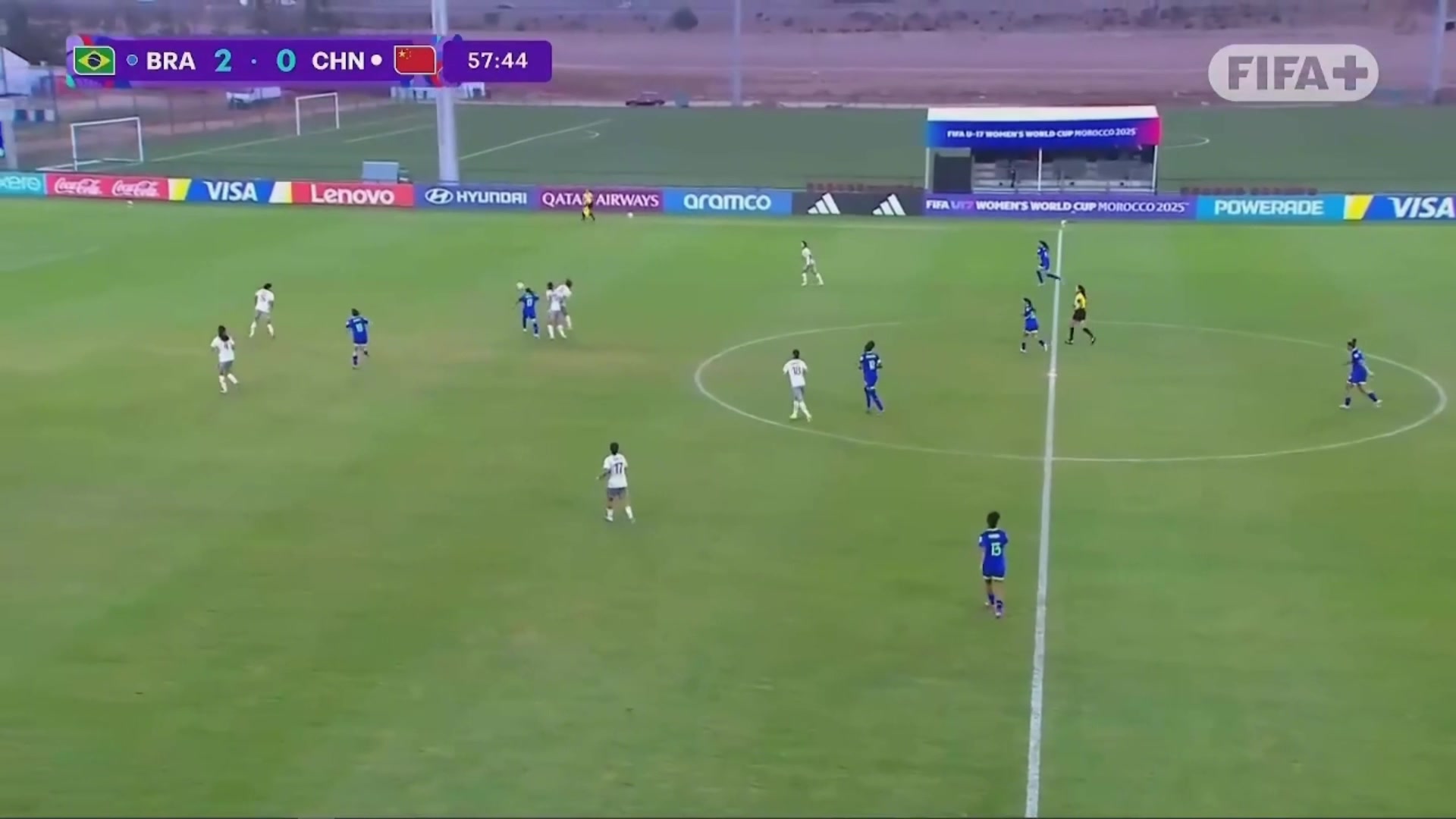 又被進了U17女足第58分鐘再丟一球0-3落后巴西女足