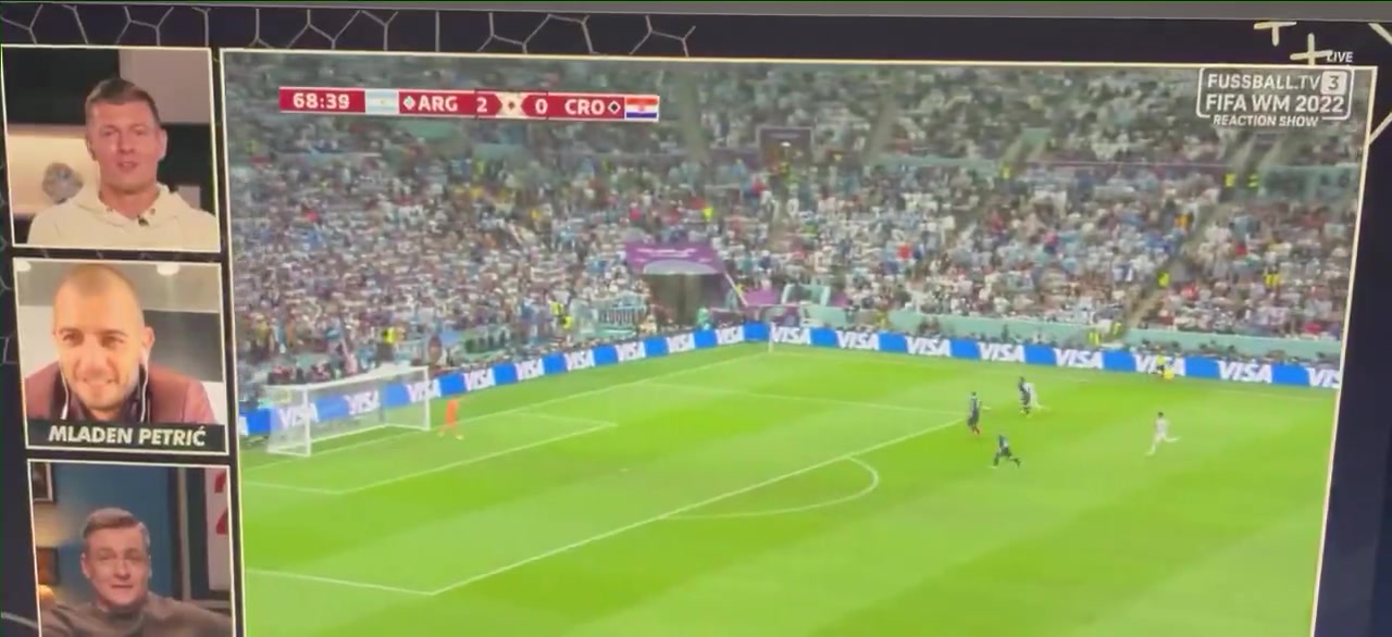 當克羅斯看到梅西神奇助攻后表示他配得上世界杯冠軍