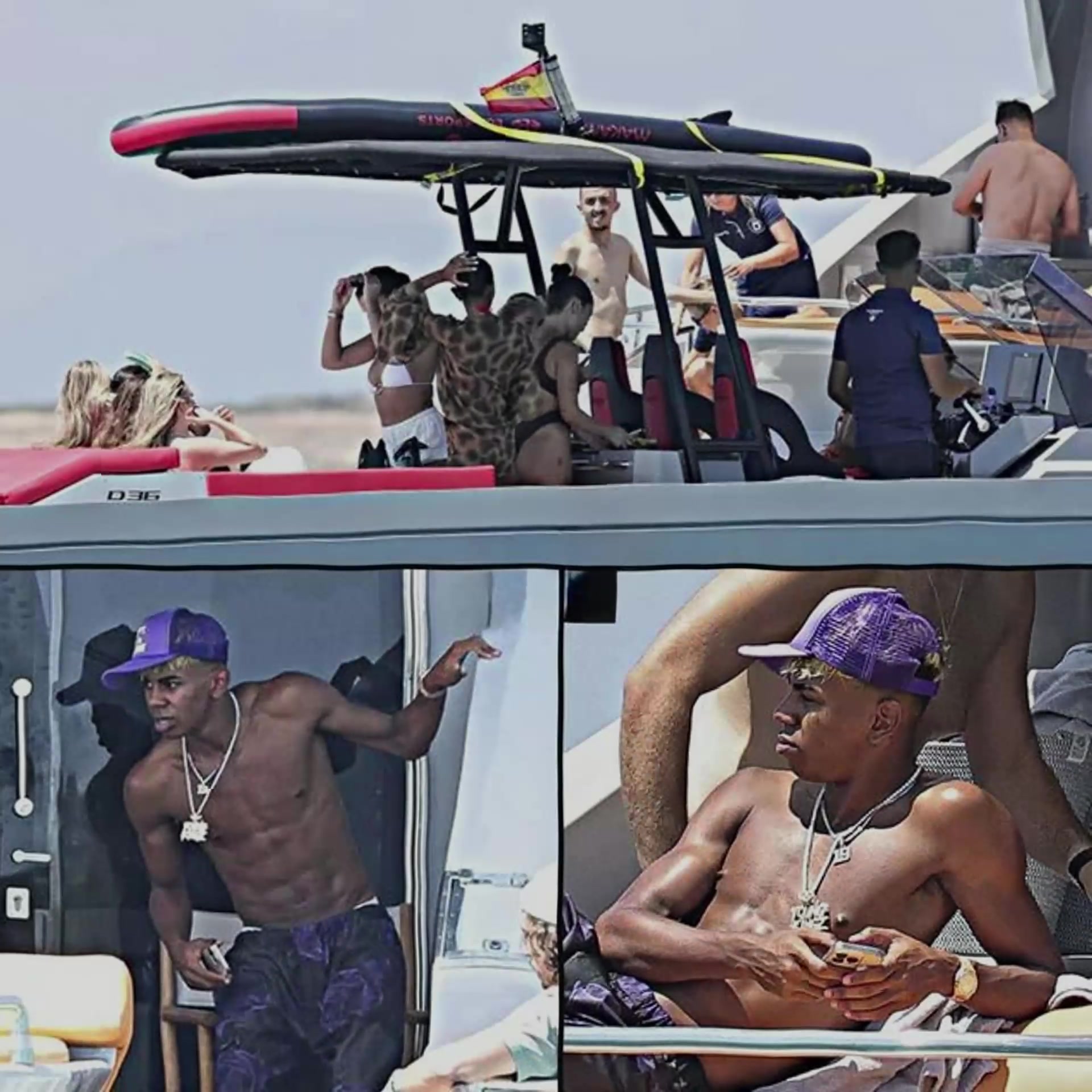 有金發(fā)有豹紋亞馬爾這17歲就拉了一車美女四處游玩啊