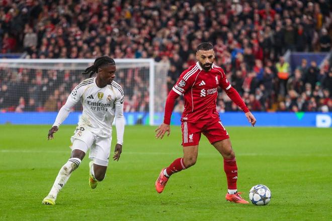 薩拉赫自2020年以來3次歐冠單場過人5+，均是對陣馬德里雙雄