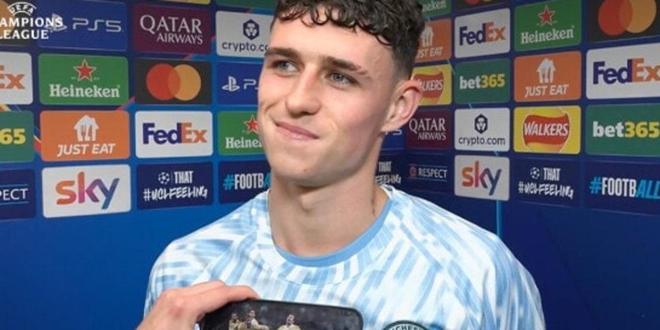 兩粒禁區(qū)外歐冠進(jìn)球被拿來與皮耶羅比較，福登：我很榮幸